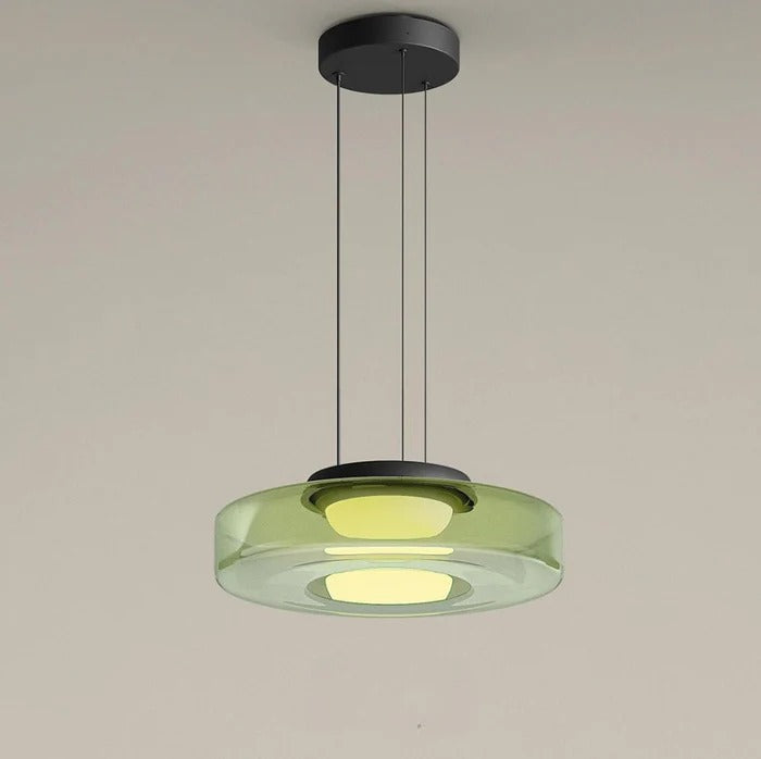 LumiPure | Suspension Verre & Métal Moderne pour Salon