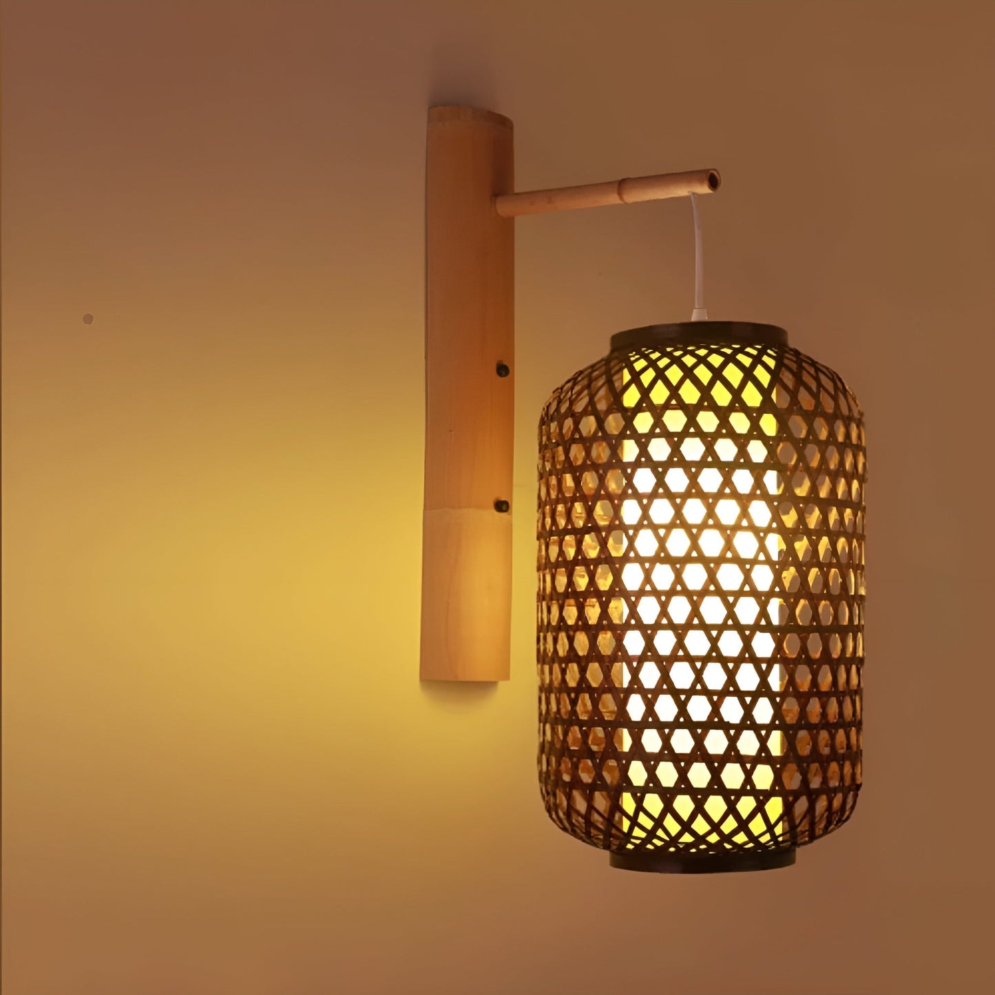ApliBambou - Applique murale Bambou Ovale Suspendu Style Bohème