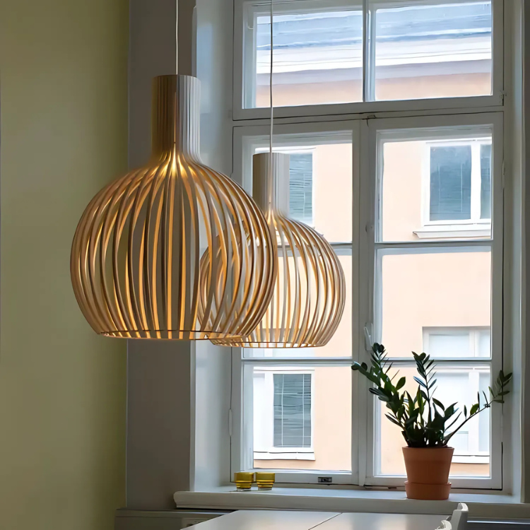 Lustre Bambou Design | Suspension Japonaise en Bois
