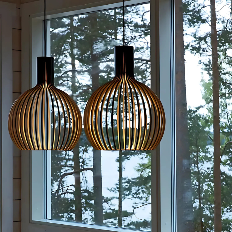 Lustre Bambou Design | Suspension Japonaise en Bois