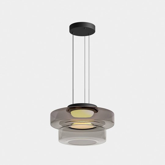LumiPure | Suspension Verre & Métal Moderne pour Salon