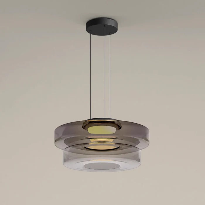 LumiPure | Suspension Verre & Métal Moderne pour Salon