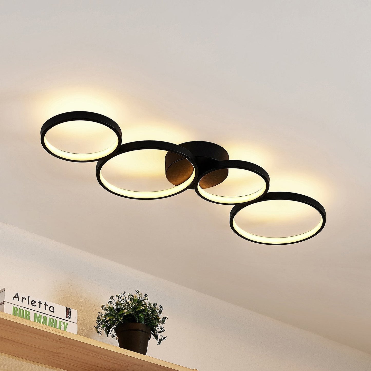 Luminexa LED | Plafonnier Noir Design pour Salon
