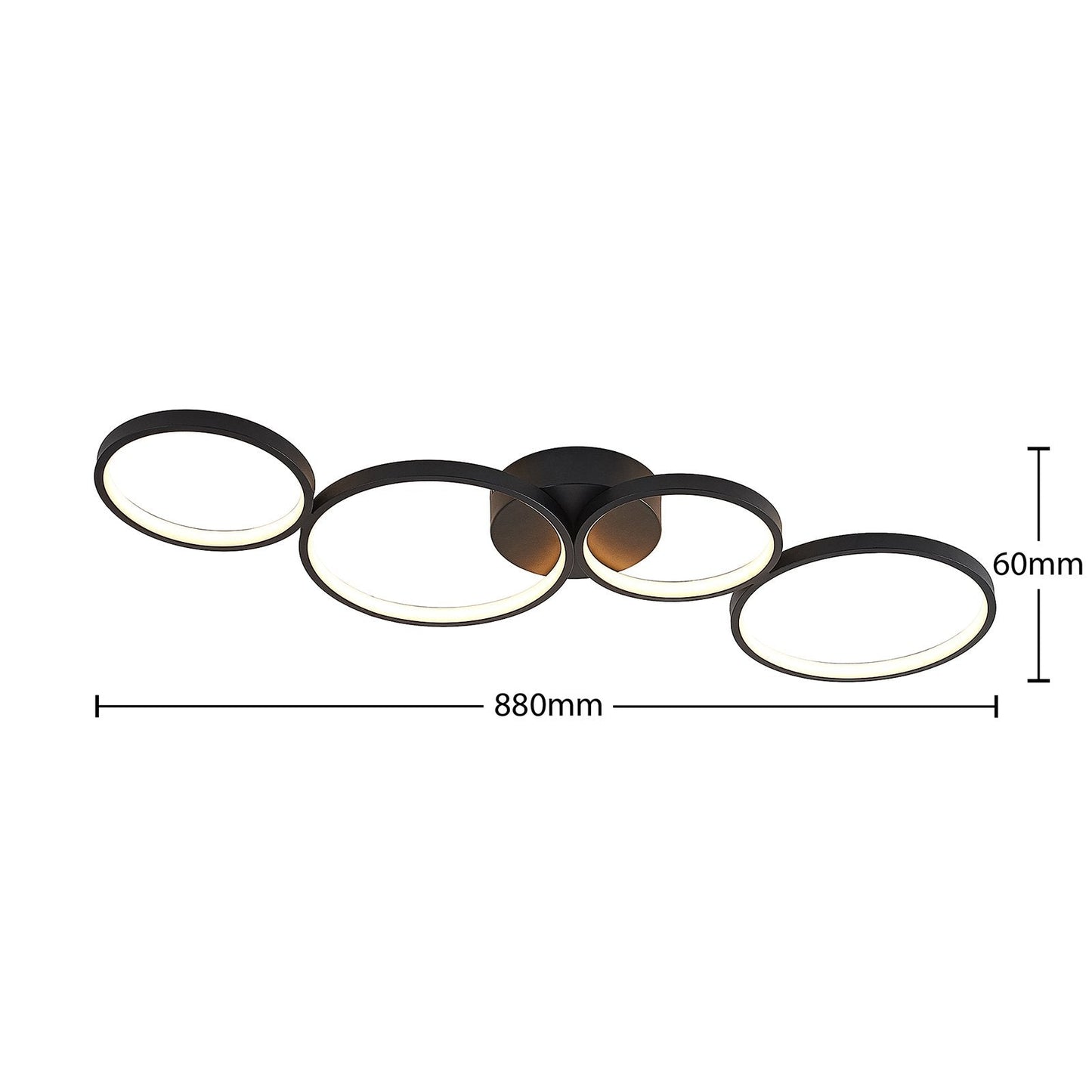 Luminexa LED | Plafonnier Noir Design pour Salon