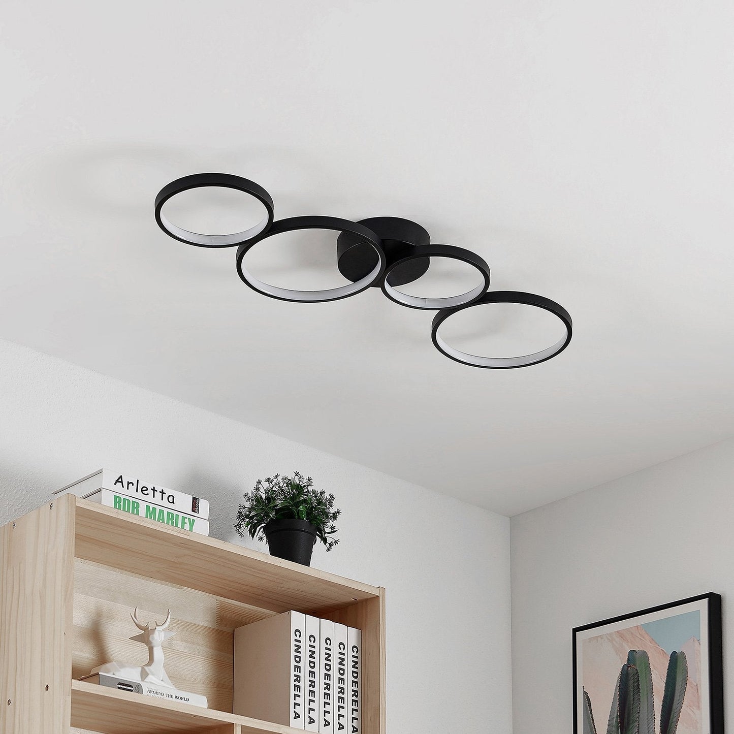 Luminexa LED | Plafonnier Noir Design pour Salon