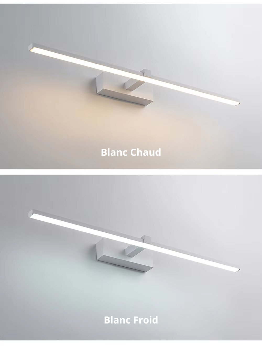 ApliRect - Applique murale salle de bain led linéaire rectangulaire