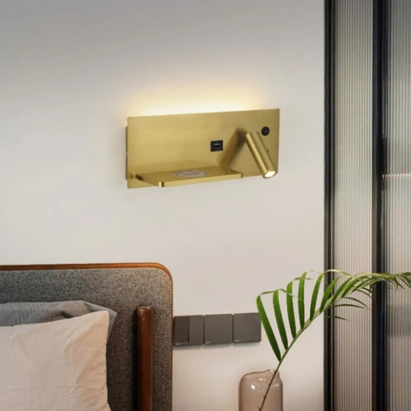 ApliDor - Applique Murale Tête de lit Design Avec chargeur à Induction et USB