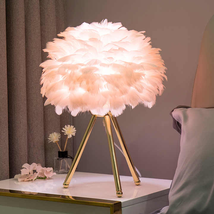 LapiPlumes - Lampe à Plumes Élégante | LED Dimmbare | Salon ou Chambre