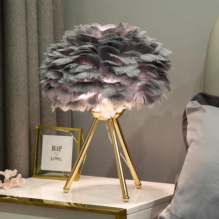 LapiPlumes - Lampe à Plumes Élégante | LED Dimmbare | Salon ou Chambre
