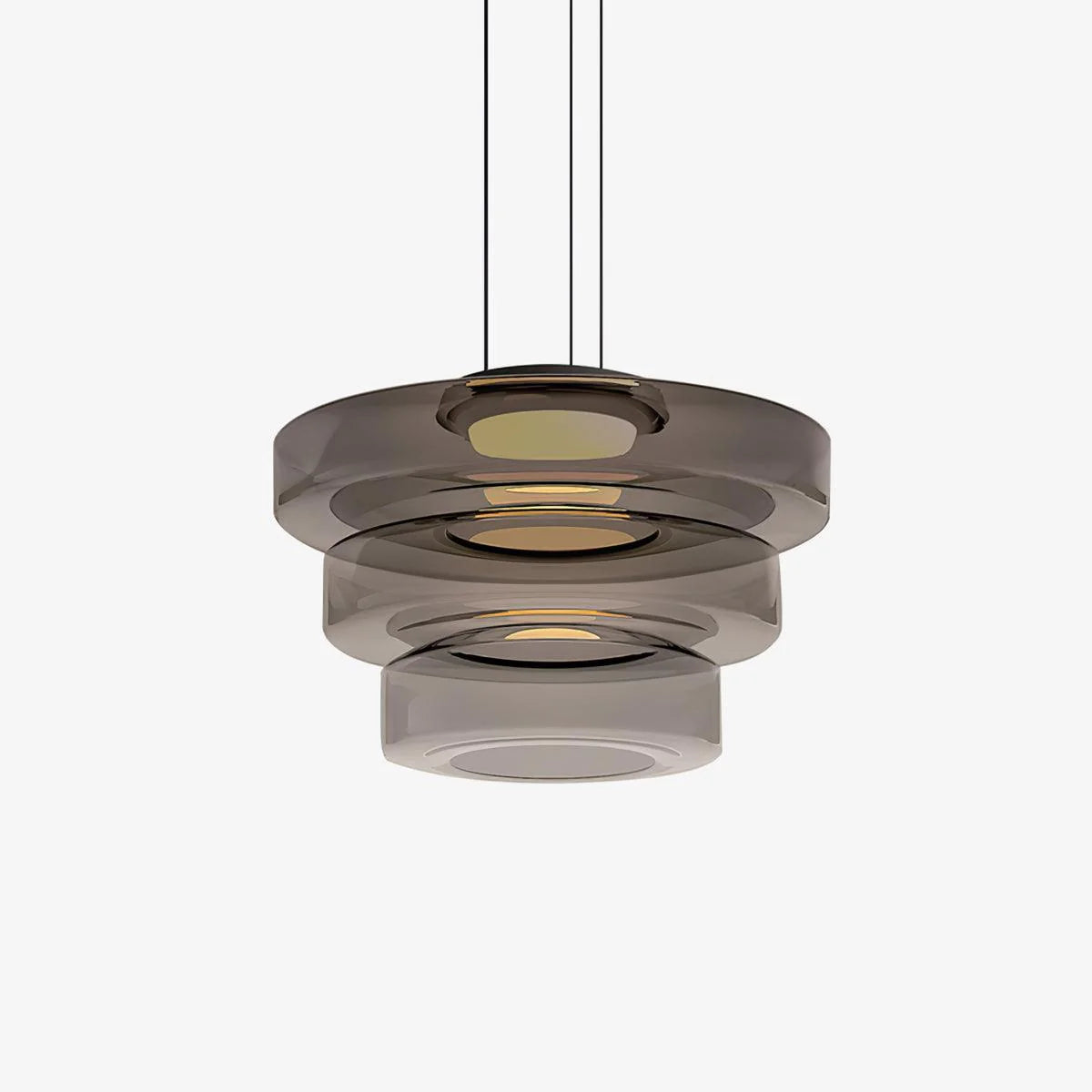 LumiPure | Suspension Verre & Métal Moderne pour Salon