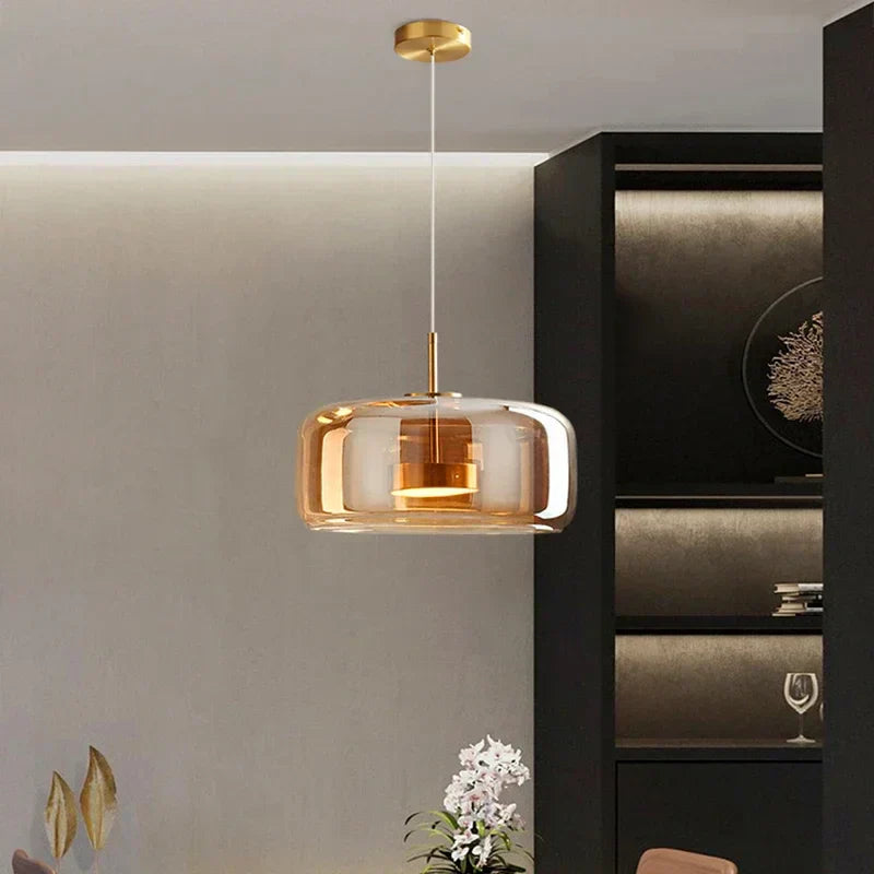 LumiOrbe | Suspension Verre Élégante Design Salon