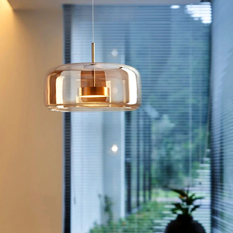 LumiOrbe | Suspension Verre Élégante Design Salon