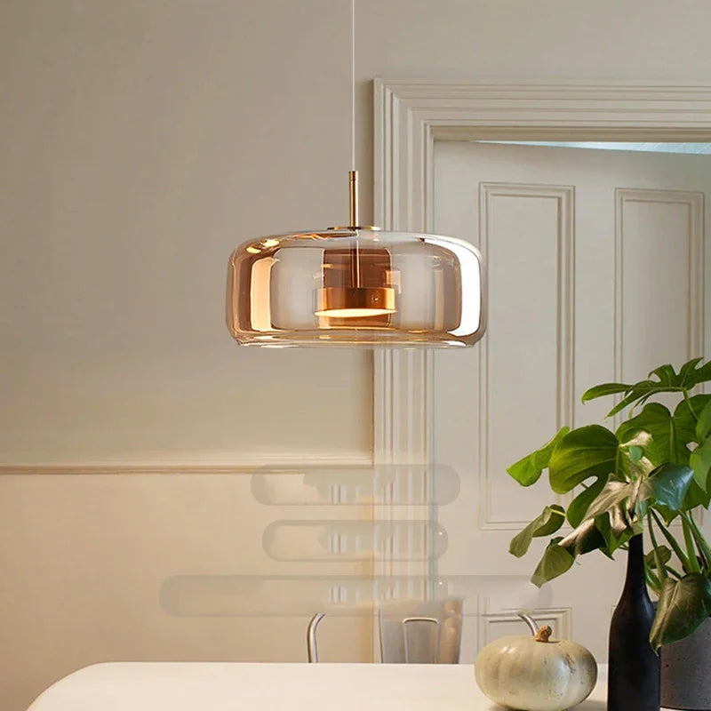 LumiOrbe | Suspension Verre Élégante Design Salon