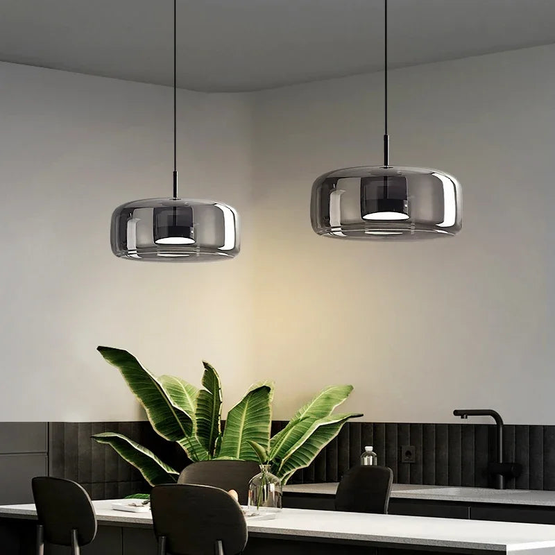 LumiOrbe | Suspension Verre Élégante Design Salon