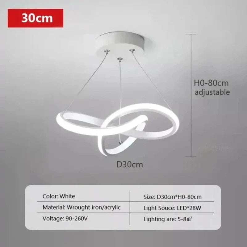 LumiVague | Plafonnier LED Moderne Éco-énergétique Salon