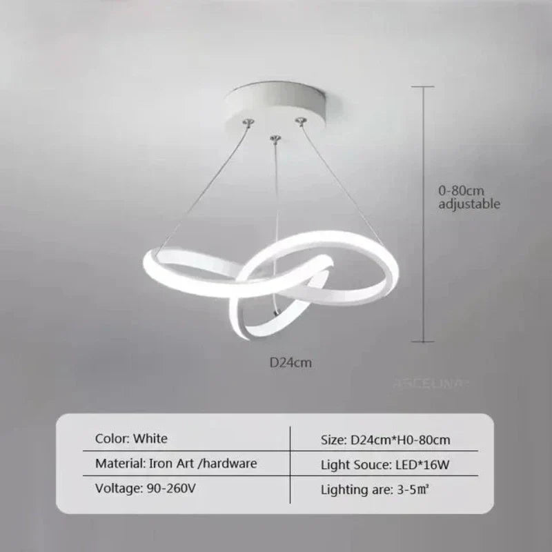 LumiVague | Plafonnier LED Moderne Éco-énergétique Salon