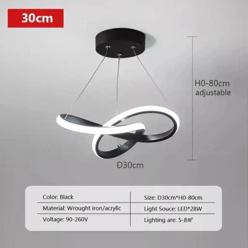 LumiVague | Plafonnier LED Moderne Éco-énergétique Salon