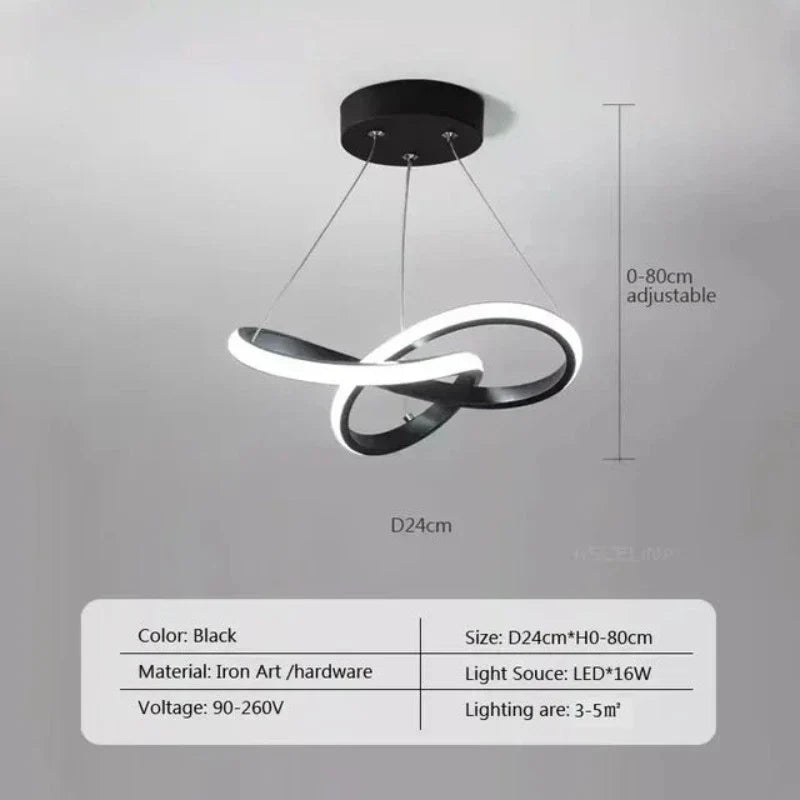 LumiVague | Plafonnier LED Moderne Éco-énergétique Salon