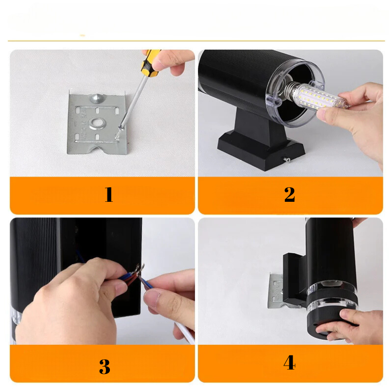 ApliAlu - Applique Murale extérieur ovale noire moderne LED en Aluminium