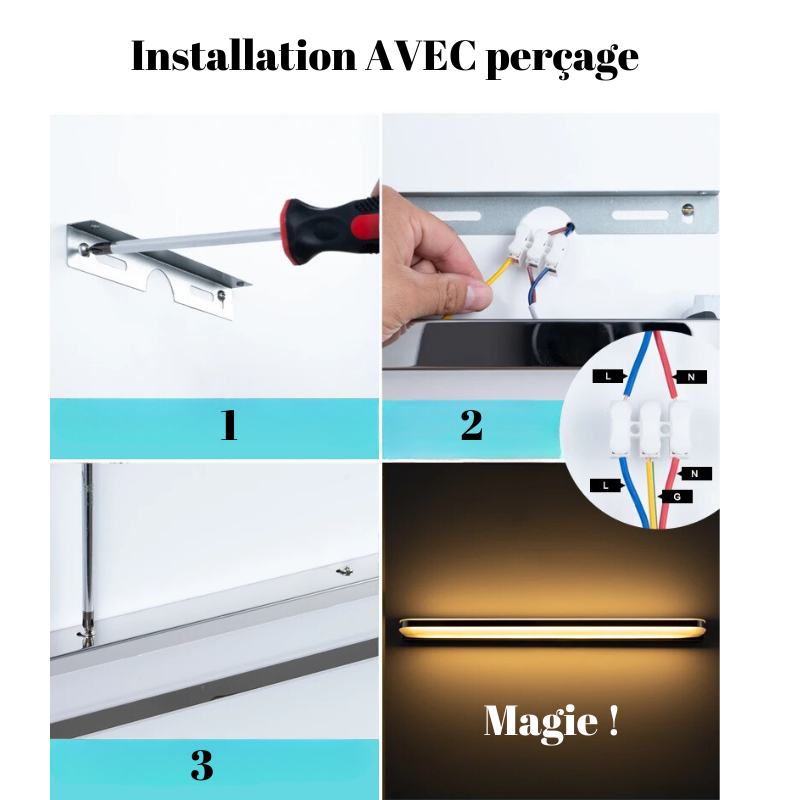 ApliTanch - Applique Murale Salle de Bain sans percer étanche