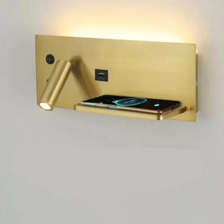 ApliDor - Applique Murale Tête de lit Design Avec chargeur à Induction et USB
