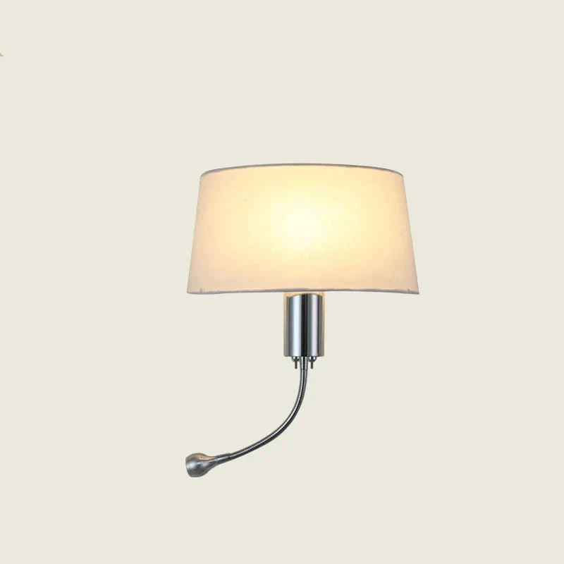 ApliLis - Applique Murale tête de lit Moderne en Tissu et métal avec liseuse