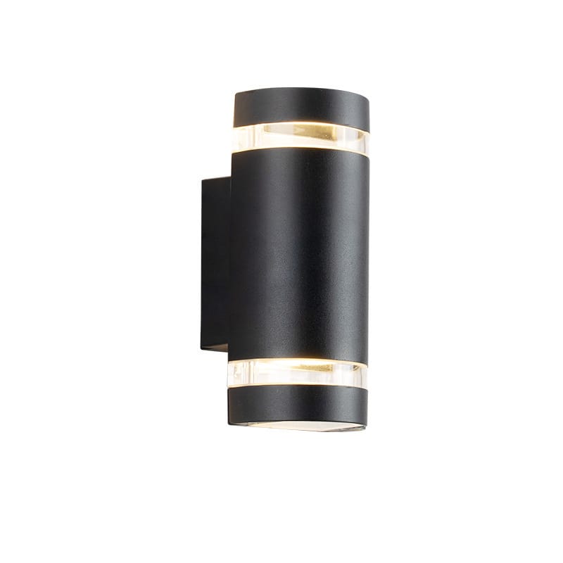 ApliAlu - Applique Murale extérieur ovale noire moderne LED en Aluminium