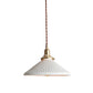 LumiBlanc - Suspension en Céramique Blanche à Abat-Jour Strié