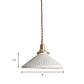 LumiBlanc - Suspension en Céramique Blanche à Abat-Jour Strié
