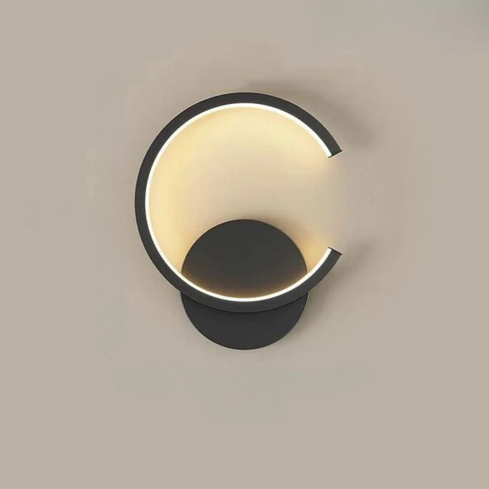 ApliCercle - Applique Murale Chambre Design Led en forme de cercle ouvert