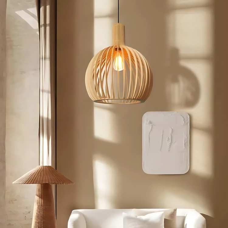 Lustre Bambou Design | Suspension Japonaise en Bois