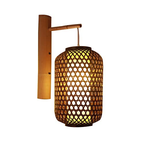 ApliBambou - Applique murale Bambou Ovale Suspendu Style Bohème