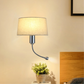 ApliLis - Applique Murale tête de lit Moderne en Tissu et métal avec liseuse