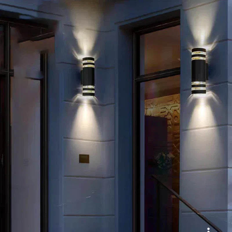 ApliAlu - Applique Murale extérieur ovale noire moderne LED en Aluminium