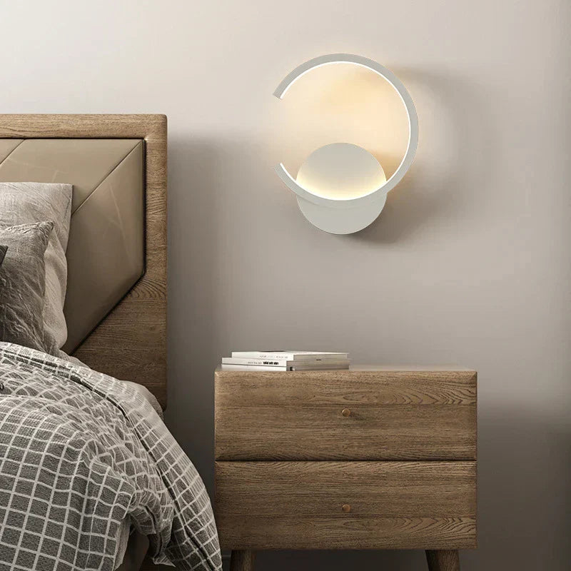 ApliCercle - Applique Murale Chambre Design Led en forme de cercle ouvert