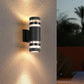 ApliAlu - Applique Murale extérieur ovale noire moderne LED en Aluminium