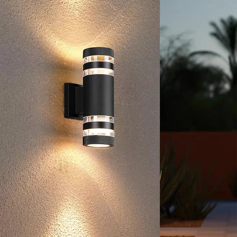 ApliAlu - Applique Murale extérieur ovale noire moderne LED en Aluminium