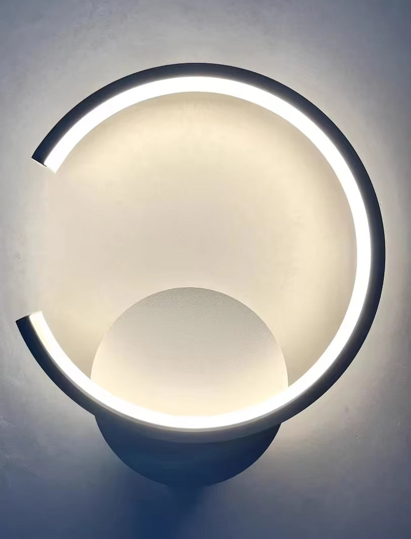 ApliCercle - Applique Murale Chambre Design Led en forme de cercle ouvert