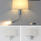 ApliLis - Applique Murale tête de lit Moderne en Tissu et métal avec liseuse