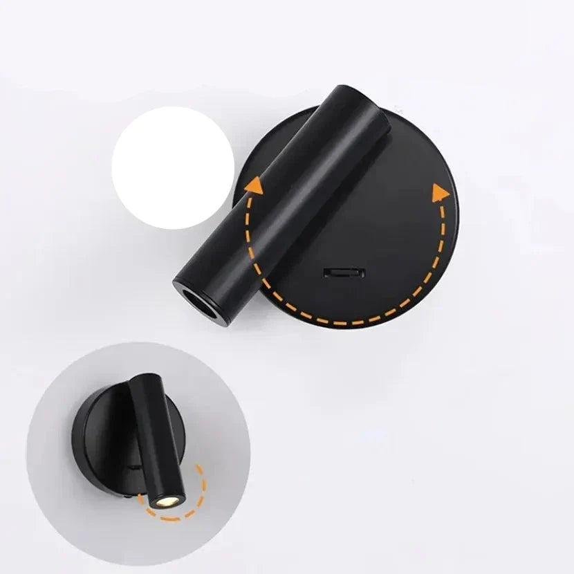 ApliRot - Applique Murale Spot Orientable LED Rotative Tête de Lit