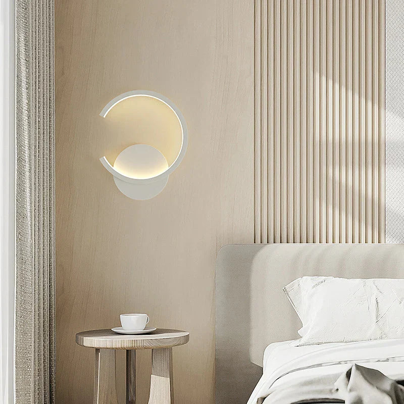 ApliCercle - Applique Murale Chambre Design Led en forme de cercle ouvert