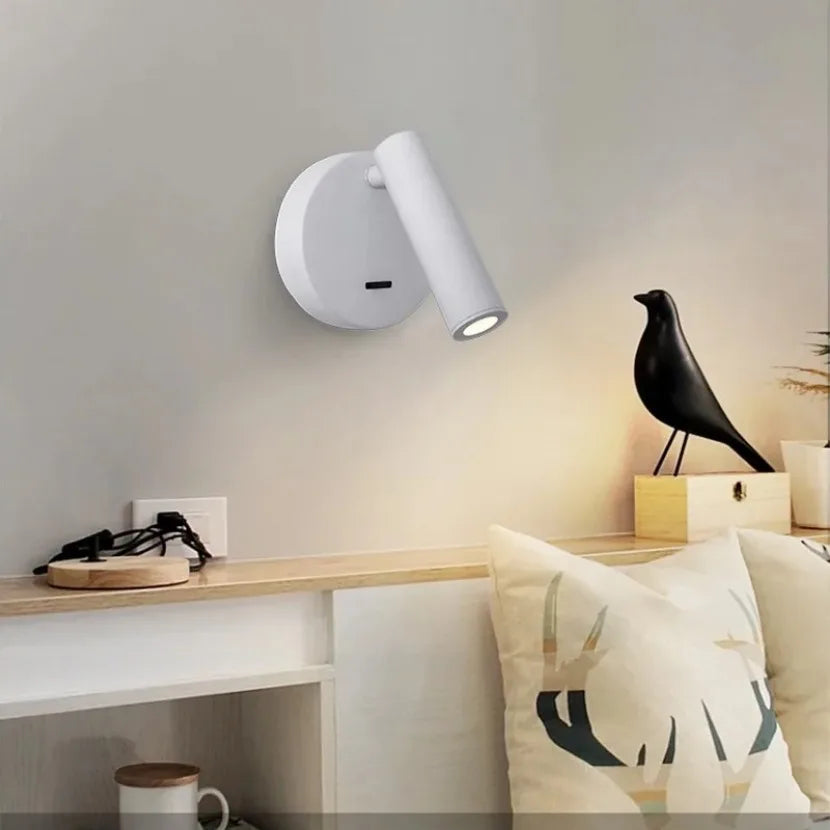 ApliRot - Applique Murale Spot Orientable LED Rotative Tête de Lit
