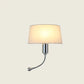 ApliLis - Applique Murale tête de lit Moderne en Tissu et métal avec liseuse