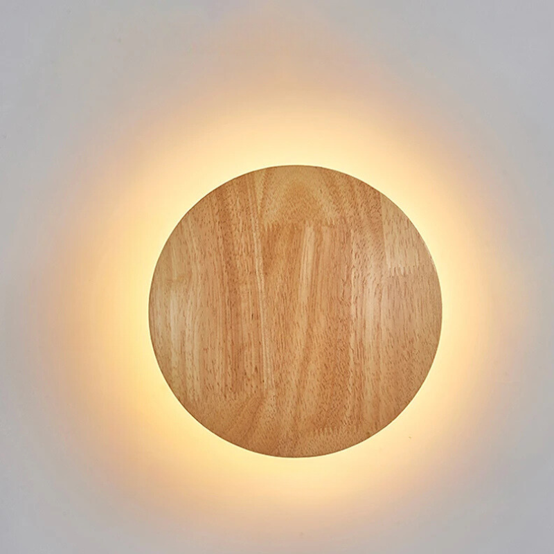ApliBois - Applique Murale Salon en Bois - Ronde Design