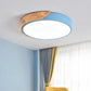 LumiWood - Plafonnier LED Rond Minimaliste avec Décor Bois