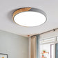 LumiWood - Plafonnier LED Rond Minimaliste avec Décor Bois
