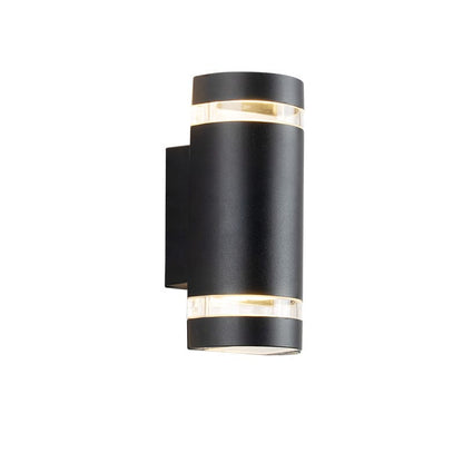 ApliAlu - Applique Murale extérieur ovale noire moderne LED en Aluminium